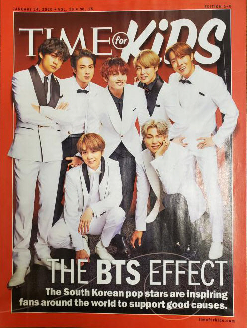BTS has covered the cover of the childrens edition of Time magazine following the cover of the US Time magazines global edition.Recently, TIME for KIDS released a cover photo on the official SNS saying, BTS has decorated our cover.In the cover, seven BTS members dressed in white suits hold a cute pose with their clear smiles that shine their charms.TIME for KIDS said, Koreas K-pop stars are encouraging fans of the world to have good influence. Learn how they give good influence to their fans. The magazine is also open offline in United States of America and is gathering Ami (BTS fan clubs) as bookstores.Previously, Time magazine selected BTS as the first Korean singer to be a global version cover model in October 2018 and has been interested in their activities until recently.BTS, which presented the Performance of Old Town Road All-Stars along with Billy Ray Cyrus, Diplo, Lil Nas X and Mason Ramsey at the 62nd Grammy Awards (62nd GRAMMY AWARDS) on the 26th, also reported.At the time, Time said: BTS Performance has made a new history.This is the first time that a Korean group has performed at the Grammy Awards, he said, emphasizing that BTS performed at the awards ceremony for the first time as a Korean singer.Their appearances were short but excellent; unlike the usual catchy dance and energetic Performance, they showed a casual appearance of the super group.On the other hand, BTS, who attended the Grammy Awards awards for the second consecutive year as a performer, will return to the regular 4th album MAP OF THE SOUL: 7 on February 21st.