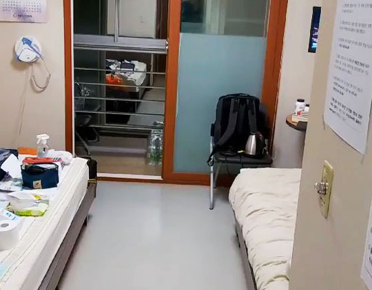 중국 우한 교민들이 묵고 있는 충남 아산 경찰인재개발원 숙소 모습. 지난 1일 촬영했다. /박종천 후베이성 청소년 농구대표팀 감독 제공