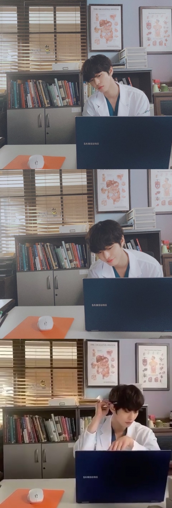 Actor Ahn Hyo-seop reveals his witty side and has created SmileAhn Hyo-seop posted photos and videos on his Instagram on the 11th with an article entitled Romantic Doctor Kim Sabu.In the public photos, there is a picture of Ahn Hyo-seop staring at the notebook with a serious expression.However, in the video that was released together, someone asked, What are you doing? Suddenly, I showed off the charm of the reversal by revealing the mischievous aspect of putting the pen in my ear.Netizens responded that they would expect today, border shooter, and too cute.On the other hand, the drama Romantic Doctor Kim Sabu 2 starring Ahn Hyo-seop is loved by over 20% of the audience rating.