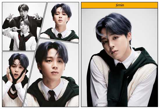 Group BTS Jimin gave off a deadly look that captured Sight.At 0:00 on the 13th, BTS posted the fourth concept photo of the regular 4th album MAP THE OF THE SOUL:7 on the official website and SNS channel.This time, it included the members who turned into students.The members dressed up in school look turned into fresh students, and they were refreshing.Especially with Jimins adorableness, he captured Sight, who also wore a white shirt, a tie, inside an ivory knit vest.Jimin turned into a perfect student, wearing a cute school look and a green neckcap, with a variety of facial expressions that attracted attention, ranging from a dainty look to a faint look.The fans who responded to the photos responded such as The peak boy is Explosion, It is really in the eyes, It is a photo hit until the end.Meanwhile, BTS regular 4th album MAP OF THE SOUL: 7 will be released simultaneously around the world at 6 pm on the 21st.