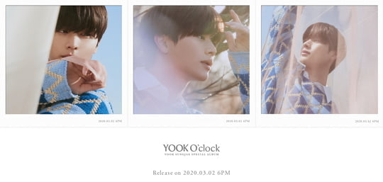 Yook Sungjae released the first concept image of the special album YOOK Oclock (Yuk Acclam) which will be released on March 2 through the official BtoB SNS at 6 pm on the 20th.The public image shows a picture of Yook Sungjae, who boasts a warm yet analogue sensibility in the background of blue sky and white cloth.Yook Sungjaes first solo album and special album YOOK Oclock was designed to reward the steady love sent by Fandom Melody for the 3X2=6 project, which lasted three months from December last year, and was completed by adding a new song Wind of the Day to six project singles.Yook Sungjae, who showed a variety of warm tone, pleasant personality and sticky friendship with BtoB members through the 3X2=6 project, will bring a new look through the new song Wind of the Day.On the other hand, Yook Sungjaes special album YOOK Oclock will be released on March 2 at 6 pm on various online music sites and will be available on the music from the 3rd.