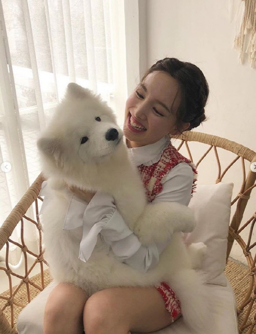 In a photo released on TWICE Instagram on the 27th, Nayeon is laughing with his gums full in his white dog.He shared a picture of his happy memories with them, saying, It is a picture that I want to see the brute.The rumored dog Nayeon has plenty of photos with the poisonous puppy.