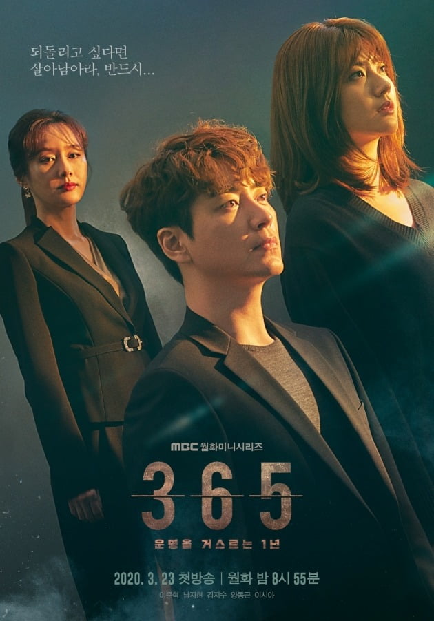 MBCs new monthly drama 365: A Year Against Fate (hereinafter referred to as 365) unveiled two main posters that herald the birth of new and intense genres.The synergy of Actor Lee Joon-hyuk, Nam Ji-hyun, and Kim Ji-soo, which overwhelm the atmosphere with intense eyes and presence, catches the eye. The first broadcast at 8:55 pm on the 23rd, 365 is a drama depicting the mystery survival game of those who have been trapped in an unknown fate a year ago dreaming of perfect life.The combination of three beats is expected to be a solid composition boasting a tense tension, a story with fast development, detailed and sensual production, and a strong performance of acting actors with powerful interior.Here, the interesting material called Life Lisset will show overwhelming attraction by offering suspense, thrill and entertainment fun to sweat in your hand.The detailed psychological warfare between the tail-tailed events that begin with the life Lisset and the ten-person set and the Lisset invitee stimulates the curiosity of prospective viewers, including genre enthusiasts, with reasoning instincts. The released main posters are Lee Joon-hyuk and Nam Ji-hyun, and Kim Ji-soos presence, which emits three different charismas of three colors. It attracts attention.In the first poster, the intense force of the three actors unified in all black style makes the gaze stop.The light shining between Lee Joon-hyuk and Nam Ji-hyun looking at the same place doubles the mysterious charm that seems to be sucked somewhere and raises curiosity.On the other hand, Kim Ji-soos eyes, which penetrate the camera unlike the two, are also impressive.As he plays the role of Lisset invitee in the play, Lee Joon-hyuk and Nam Ji-hyun seem to lead to a new world.The copy phrase If you want to return, survive, be sure... predicts the birth of a new genre of 365, which is different from the genre of the past.