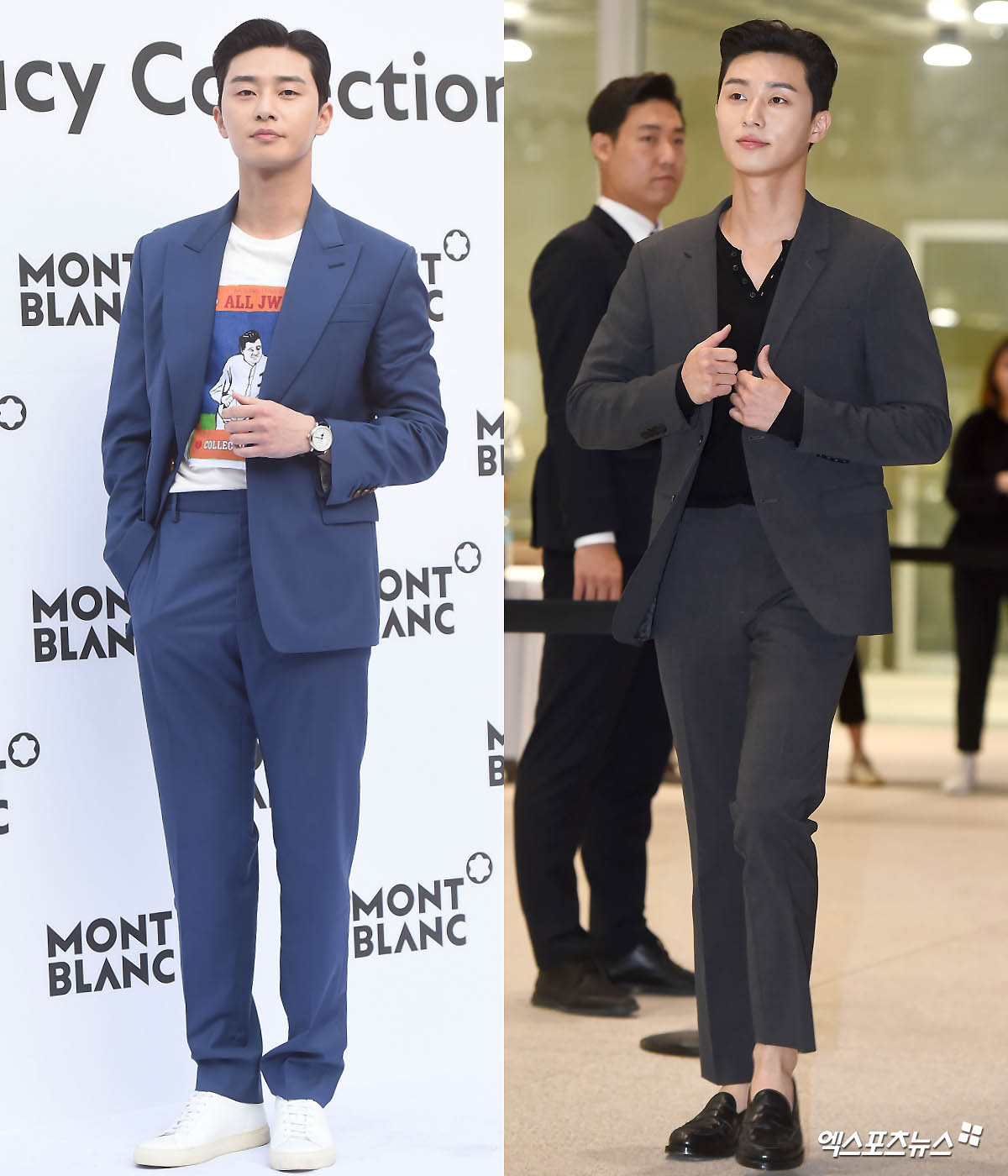 Park Seo-joon, who has recently performed as a single-night boss Bak Sae-roi in JTBCs Drama One Clath and is sweeping TV viewer ratings and topics.He has shown numerous fashions in the official ceremony: the fashion that maximizes the coolness of Park Seo-joon, who has a warm appearance and a height of 185 centimeters and a sculpture-like figure, is also a suit.I gathered the suit fashion worn in the official appearance of Park Seo-joon, which showed a tight suit fit as if showing that the completion of fashion is body.