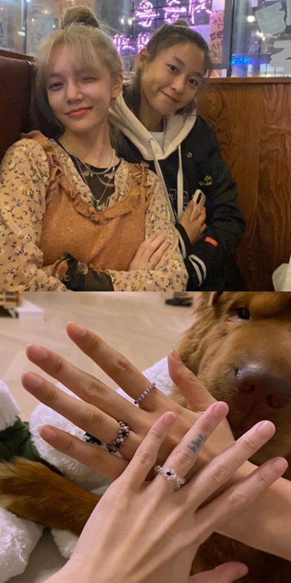 Group AOA but Seolhyun has certified Friendship ring.Seolhyun posted a picture on his SNS on the 18th with an article called Cross.In the picture, Seolhyun and Jimins hands are folded; the two share flower-shaped friendship Ring on each finger, creating a warm atmosphere.Previously, Seolhyun and Jimin became a hot topic in November last year with the phrase MATE on their thumbs.AOA recently acted as the song Come to see me.