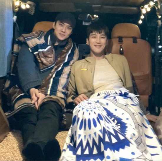 The warm friendship between group EXO Sehun and Actor Ahn Bo-hyun stood out.On the 21st, Sehun posted a picture on his Instagram with an article entitled Our Bohyeon Lee.The uploaded photo shows two people posing in a camper.Sehun and Ahn Bo-hyun smile as they look at the camera, a close smile and a pro-brother atmosphere.The two are having a good time in the camper: Sehun and Ahn Bo-hyun, who are covering blankets to avoid the cold, their eyes focused on their warm looks.Fans who encountered the photos showed positive responses such as Visual Brothers atmosphere, Face is really small and Friendship is warm.On the other hand, Ahn Bo-hyun played the role of a villain Jang Geun Won in JTBC Itaewon Class which ended on the 21st.