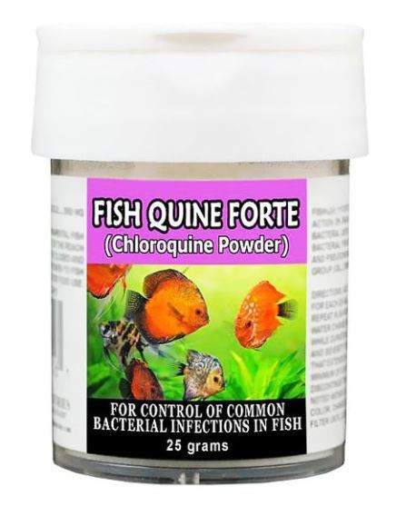 [서울=뉴시스]동물 용품 판매 전문 사이트 헬시 페츠(healthypets)에서 판매하고 있는 물고기용 인산 클로로퀸 제품. '클로로퀸 가루(Chloroquine powder)'라고 써있으며, 물고기의 박테리아 감염 방지 용도 등으로 쓰인다고 명시돼있다. (출처=healthypets 홈페이지 캡처) 2020.03.24.