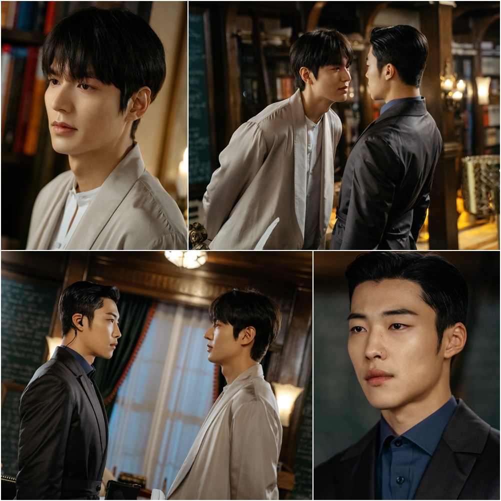 Seoul = = The King - Eternal Monarch Lee Min-ho and Woo Do-hwan marked the start of Breathless Bromance as a close super close scene.SBSs new gilt drama The King - Eternal Monarch (playplayed by Kim Eun-sook/directed by Baek Sang-hoon, Jung Ji-hyun) is scheduled to be broadcast in April following Hienas upcoming broadcast, and is a ritual type Korean Empire Empire Egon and a text to protect someones life, people, and love. H Korea Detective Jeong Tae is a 16-part fantasy romance that draws through cooperation between the two worlds.South Koreas best storyteller Kim Eun-sook, director Baek Sang-hoon of Huayu - School 2015 and Dawn of the Sun, and director Jung Ji-hyun of WWW are gathering topics as the most anticipated work of 2020.Above all, Lee Min-ho and Woo Do-hwan, who boast of their own light-emitting aura in The King - Eternal Monarch, play the role of Korean Empire Empire Emperor and Korean Empire Imperial House of Japan Guard Leader Cho Young.The two were like the only oasis in the solemn Imperial House of Japan, between the two of them, who met as the Lord and his servant in the Korean Empire Imperial House of Japan, and who had been through ups and downs together. The Korean Empire Imperial House of Japan Bromance Chemie, which will be achieved by the first sword, is attracting attention.Lee Min-ho and Woo Do-hwan are showing off their eyes by introducing Breathless Bromance to Shot, which gives a different quality of eyeballs.Two of the plays are posing super close in the library of the Empire.Emperor Igon, who has escaped from his usual dignified and cool expression, pushed his face into the contrast with a soft expression and spewed a playful reversal charm.On the other hand, Cho Young, who took off his sharp knife angle when he was guarding, showed a embarrassed look at Lees sudden action.Even if you just watch, the two peoples super-close two-shot is raising expectations by foreseeing the synergy of the Gonjo Couple that will continue in the future.Lee Min-ho and Woo Do-hwans Jinsung Best Brochemy scene was filmed on a set in Yongin, Gyeonggi Province.Lee Min-ho and Woo Do-hwan have played a role in the co-work that is unbelievable even though they have been the first to meet the performance through The King - Eternal Monarch.Lee Min-ho, who is a senior but comfortable atmosphere, and Woo Do-hwan, who follows Lee Min-ho, are showing vitality in the field and revealing his best brother-like chemistry.Especially, the two people who showed off the special chemistry from the preparation of the shooting proved the extraordinary strength by completing the shooting with the sun.Lee Min-ho and Woo Do-hwan naturally expressed the soul mate between the Empire and the Guard Leader that they have not seen before, and gave warmth throughout the filming, said the producer, Hua Andam Pictures. Please pay attention to Lee Min-ho and Woo Do-hwan, who challenged new acting transformation through The King - Eternal Monarch.Meanwhile, The King - Eternal Monarch is composed of 16 episodes and will be broadcast at 10 pm on Friday and Saturday in April following Hiena.