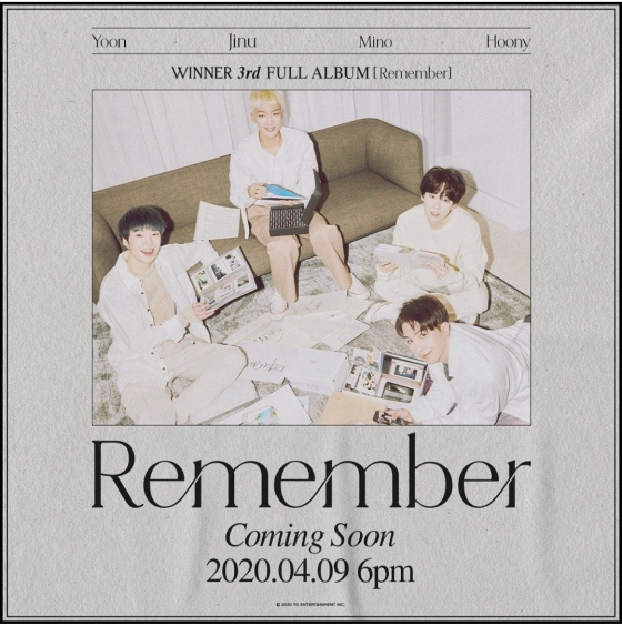 Group WINNER member Song Min-ho has started promoting the album.Song Min-ho wrote on his Instagram account on the 31st: WINNER Regular 3rd album, which was a full-hearted press on WINNER: Please listen comfortably.On April 9, #winner #remember and posted a picture.The photo shows WINNER members dressed in white tones with WINNER comeback poster. Also, Coming Soon 2020 in the poster.04. 09 6pm , which raised expectations.The netizens who responded to this responded such as WINNER Iz WINNER, I will wait and WINNER big hit.On the other hand, Song Min-ho is appearing on the TVN entertainment program Mapo Fashion which is currently on air.