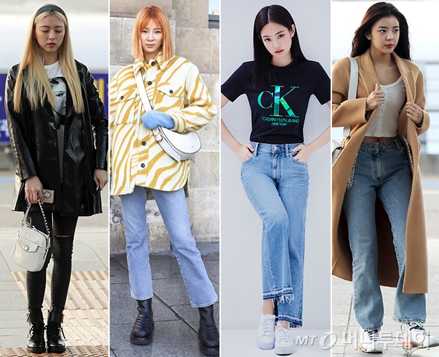 있지 유나, 모델 아이린, 블랙핑크 제니, 있지 리아 /사진=머니투데이 DB,캘빈클라인진 제공