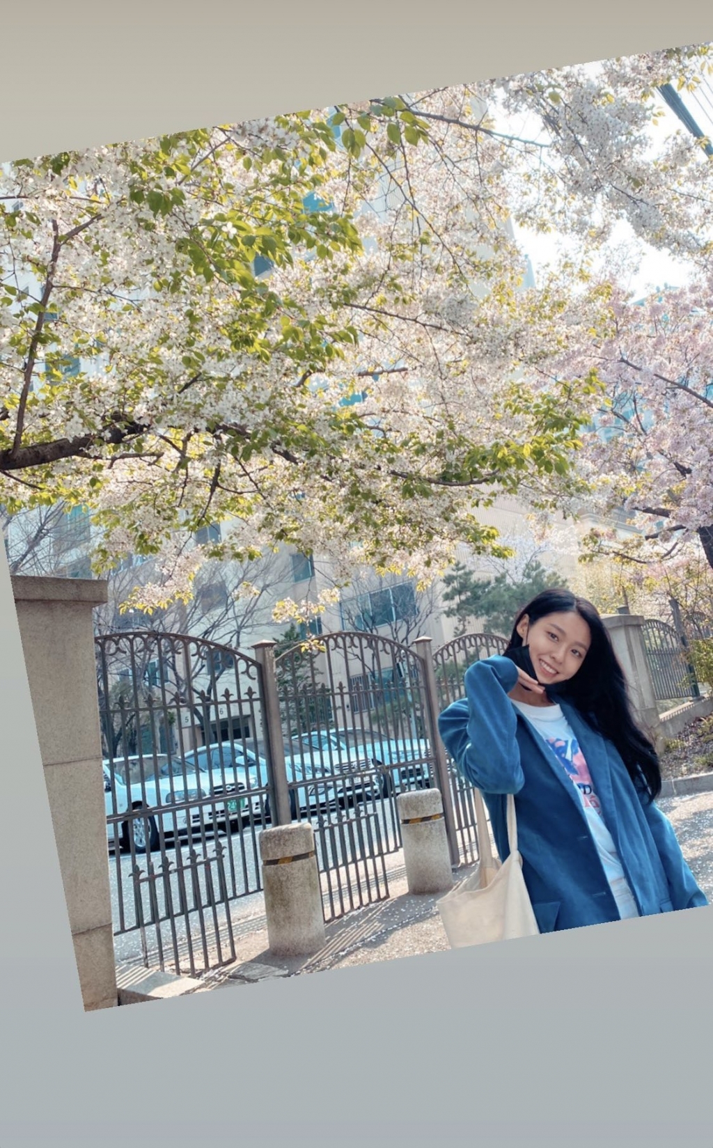 AOA Seolhyun has released a picture of Spring.Seolhyun posted a picture on his Instagram story on the 8th.In the picture, Seolhyun stands under Cherry trees, a pose with a hand on his chin adds cuteness, with a bright spring atmosphere on his face with a broad smile.Seolhyun appeared in the JTBC drama My Country, which last year ended.
