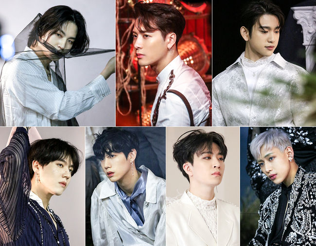 GOT7 (GOT7) showed off her romantic visuals on the set of her new album DYE (Dy).GOT7 will release its new mini album DYE and its title song NOT BY THE MOON (Nat By the Moon) at 6 p.m. today (20th) and spur activity.JYP Entertainment (hereinafter referred to as JYP) released behind-the-scenes cuts captured at the Jacket shooting scene and heightened the comeback D-DAY fever.In the photo, GOT7 showed off the atmosphere of a scene in a classic novel and caught sight.Especially, it boasts a beauty like a southern god, and it perfectly embodies the old-fashioned and romantic New album concept.JB and yu-gum exquisitely digested long hairstyles and glitter makeup, respectively, and gave off a dreamy feel.Jinyoung and the gifted snipered at the fanship with a delicate yet faint sensibility, with Mark, Jackson and BamBam wearing colorful costumes and charmed with charismatic eyes.Seven members who opened behind-the-scenes photos and raised expectations are interested in what performances will steal the fans hearts on stage.The title song NOT BY THE MOON was written, composed and arranged by JYP chief Jinyoung, and helped GOT7 comeback.JB, Mark, Jackson, Jinyoung, Gifted, Yu-gum, and BamBam sing an eternal love oath with deep sensitivity.It will catch the attention with the rising beat and the limited harmony of the grooved choreography.Meanwhile, GOT7 hosted the GOT7 DYE LIVE PREMIERE EVE (GOT7 Die Live Premier Eve), which is the eve of comeback, at 8 p.m. on the 19th.On the evening of the same day, # PremiereEveWithGOT7 hashtag was ranked # 1 in the world wide trend.GOT7s New album DYE will be unveiled at 6 pm today (20th) on various music sites.At 8 p.m., the showcase GOT7 DYE LIVE PREMIERE (GOT7 Die Live Premiere) will be broadcast live globally through Naver V LIVE.JYP Entertainment