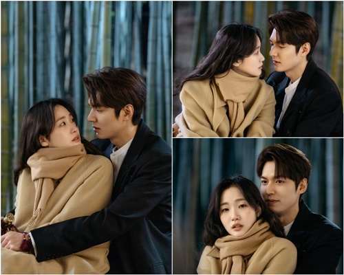 Lee Min-ho and Kim Go-eun, the monarchs of The King - Eternity, presented a brilliant Fantasy Romance with a Back Hug to Shot with a watercolor light.SBS gilt drama The King - The Lord of Eternity (playwright Kim Eun-sook/directed Baek Sang-hoon, and Jeong Ji-hyun/produced Hwa-An-dam Pictures) is a parallel world drawn by Yi-Gwa, the Emperor of Korean Empire, who wants to close the door (), and a literary detective, Jung-tae, who is trying to protect someones life, people, and love, through cooperation between the two worlds. Fantasy romance.Korean Empire and Korea are attracting viewers by unfolding stories about fateful love that crosses two coexisting worlds.Above all, Lee Min-ho, who realized that the key to the door of dimension to cross the parallel world was man-painted in the last three episodes, decided to go back to Korean Empire and focused his attention on Korea with Kim Go-eun.In this regard, Lee Min-ho and Kim Go-eun are facing each other closely and are raising expectations by capturing the ultra-close moment together in the forest.In the drama, Igon and Jung Tae are sitting close to each other as if their lips are touching.While Lee is sending a gentle smile and a gentle look toward Jung Tae, Jung Tae is making a surprised look.Two people in the fantastic aura set in bamboo forests are making the hearts of those who see whether they will start a fateful romance that goes beyond excitement.Lee Min-ho and Kim Go-euns Destiny Two Shots were filmed in a bamboo forest in Busan in March.Lee Min-ho and Kim Go-eun have expressed some tension in preparing for this meaningful scene that must convey trembling and excitement at the same time against the fate of being swept away.They were seriously prepared to shoot, carefully reviewing the script with their heads together.Despite the fact that they had to convey the feelings of Lee and Jeong Tae only with their eyes and expressions, the two expressed their throbbing hearts and presented a magical romance atmosphere to the scene.Lee Min-ho and Kim Go-eun are sincere actors who are discussing to play the emotional line of the character, said the producer, Hwa-dam Pictures. In the fourth episode of The King-Eternal Monarch, which will be broadcast today, I would like to ask for your expectation that Korean Empire Egon and Korea Jung Tae-eul will signal a full-fledged romance.