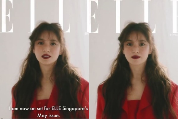 In the video released, Song Hye-kyo said, Hello, Song Hye-kyo, Im taking the May issue of Elle Singapo.Please look forward to it. He started promoting the Singapore version of the fashion magazine Elle.