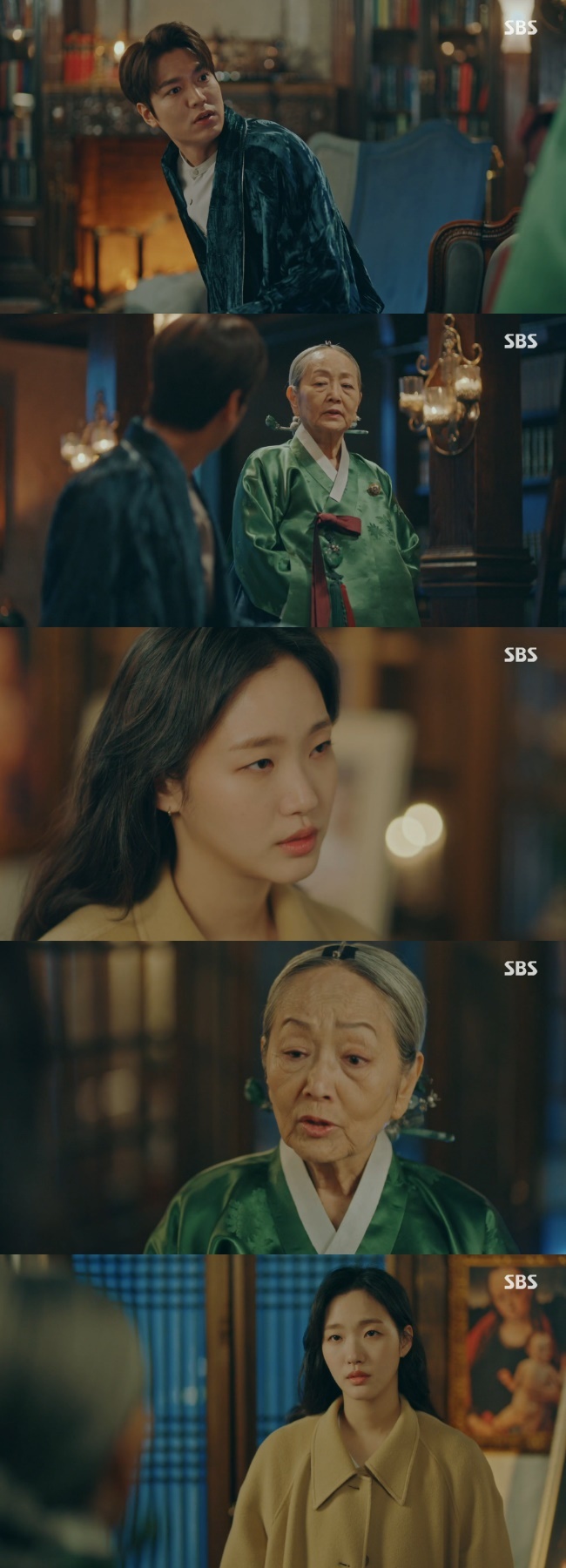 Kim Young-ok wary of Kim Go-eun who followed Lee Min-ho to Korean EmpireIn the 5th episode of SBSs The King: The Monarch of Eternity, which aired on May 1, Nook Nam (Kim Young-ok) hid Jung Tae-eul (Kim Go-eun) who came to the Korean Empire without being seen by people.Nooknam provided Jeong Tae-euls room to a room far from Lee Min-hos bedroom.Jung Tae-eul questioned Noh Ok-nams knowledge of his identity from Cho Young (played by Woo Do-hwan).Your Majesty has had a strange plaque since she was a child.The police, Jung Tae-eul, did not exist in the Korean Empire, and there is no class of lieutenant here. Someone was fake for fun or other reasons, but a person who did not appeared one morning.Its a ghost song, he said.Lee Ha-na