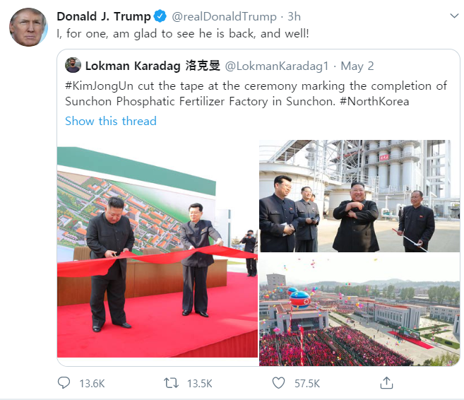 /写真=ドナルドトランプツイーター.