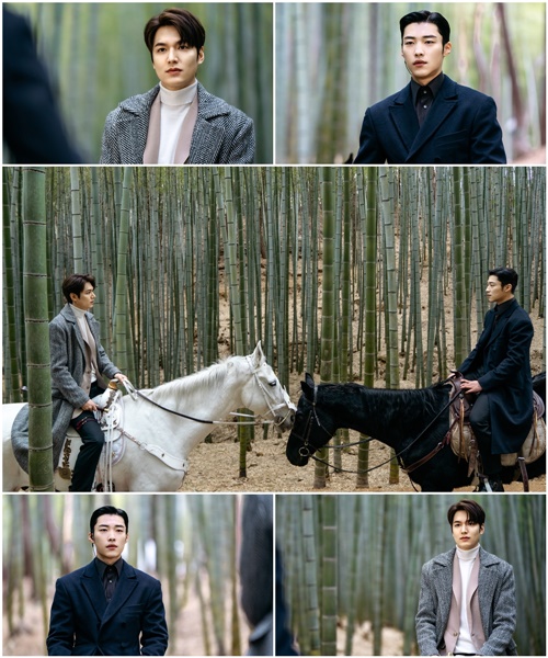 Lee Min-ho and Woo Do-hwan, the monarchs of The King - Eternity, unveiled the Great Forest Carisma to Shot, which is an intense Daechi station before the shocking blue move.On the 8th, SBSs Golden Land Drama The King - The Lord of Eternity revealed Lee Min-ho and Woo Do-hwan fighting a fight that could not be retreated in the middle of the forest.Lee Min-ho, who went to the Great Forest to cross the parallel world in the play, confronts Joyoung (Woo Do-hwan), who is blocking his front.Igon looks at Joyoung with a gentle smile and then reveals a dignified force with a determined look.Lee Min-ho and Woo Do-hwans Carisma to Shot scene was filmed in a large forest in Busan in March.The two people who are showing a bromance like a drama in the play are always calling Young Yi and Hye in the field and revealing their extraordinary strength.Throughout the filming, the two men set the scene with Brother Chemie, who also smiled at each others minor gestures when they monitored each other.However, when the filming began, the two men turned to Igon and Joyoung, immersed themselves in the two characters who played a tight Daechi station, and made them admire the magnificent charismatic figure that sounded in the calm forest.The production company, Hua Andam Pictures, said, This scene, in which the Emperor Igon and the Imperial Guard captain Joyoung are confronted, is the starting point for finding the secrets of the two Worlds and an important scene ahead of the Blue Movement.I would like to ask for your expectation in the 7th and 8th episodes of The King - Eternal Monarchs, where the narrative of Lee and Joyoung, who are at the inflection point of fate, will be more exciting, he said.
