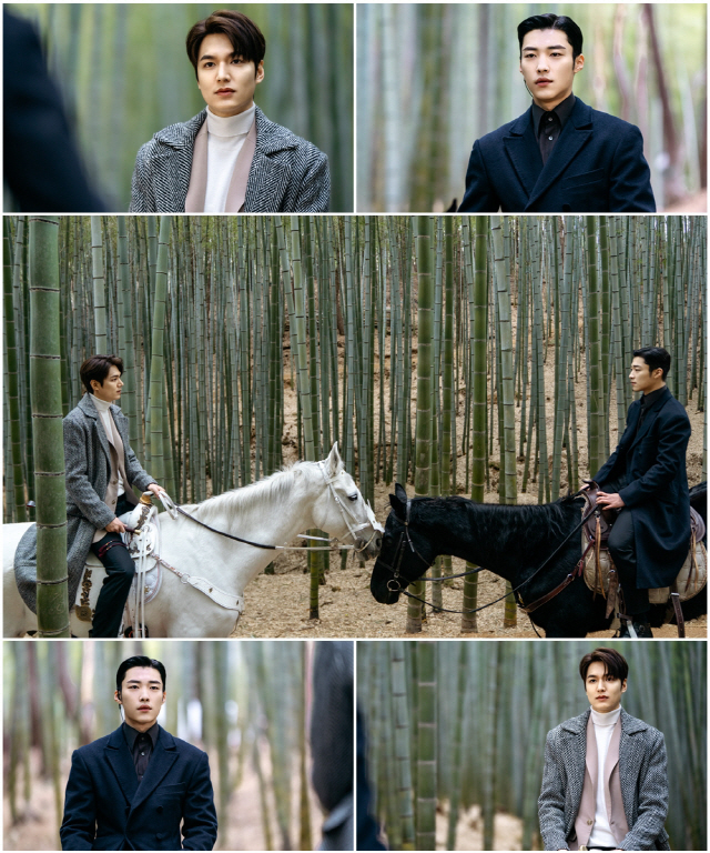 SBS gilt drama The King - The Lord of Eternity (directed by Baek Sang-hoon and Jung Ji-hyun / playwright Kim Eun-sook) is a 16-part parallel drawn by Yi-Gwa, the emperor of Korean Empire, who is trying to close the door (), and Jung Tae-eul, a Korean criminal who is trying to protect someones life, people, and love. World fantasy romance.Above all, in the last 6 episodes, Lee Min-ho was shown a scene in which Lee Jong-in (Jeon Mu-song) of Buyeong-gun caused a reverse blow and received a real body examination by Lee Rim (Lee Jung-jin), a traitor who killed his father, Emperor Seonhwang.As a result, Igon expressed a chewy tension by feeling that Irim would come to him to occupy the half of the man-pa-sik, which is the cause of the inverted life without dying.In the seventh episode to be broadcast today (8th), Lee Min-ho and Woo Do-hwan are shown fighting a fight that can not be retreated in the middle of the forest.It is a scene where Igon, who went to the forest to cross the parallel world in the play, confronts Joyoung (Woo Do-hwan) who is blocking his front.Igon looks at Joyoung with a gentle smile and then reveals a dignified force with a determined look.Joyoung is a worried look at the Lords army and repeats his commitment to keep it.I wonder why the two people who keep their solid trust in each other have come to this confrontation, and whether they will exceed the party holdings in the forest with Joyoung together with Lee.Lee Min-ho and Woo Do-hwans Carisma to Shot scene was filmed in a large forest in Busan in March.The two people who are showing a bromance like a drama in the play are always calling Young Yi and Hye in the field and revealing their extraordinary strength.Throughout the filming, the two men set the scene with Brother Chemie, who also smiled at each others minor gestures when they monitored each other.However, when the filming began, the two turned into Egon and Joyoung, immersed in the two characters who had a tense confrontation, and made them admire the magnificent charisma that sounded in the calm forest.The production company, Hua Andam Pictures, said, This scene, in which the Emperor Igon and the Imperial Guard captain Joyoung are confronted, is the starting point for finding the secrets of the two Worlds and an important scene ahead of the Blue Movement.I would like to ask for your expectation in the 7th and 8th episodes of The King - Eternal Monarchs, where the narrative of Lee and Joyoung, who are at the inflection point of fate, will be more exciting, he said.Meanwhile, SBS The King - The Lord of Eternity, which is composed of 16 episodes, will be broadcast at 10 p.m. today (8th).