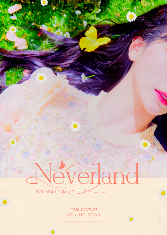 Group WJSN confirmed its comeback on June 9th day.Starship Entertainment, a subsidiary company, released a surprise announcement of the Cumming Soon Image of WJSNs new Mini album Neverland on the official SNS channel on May 10 and started a comeback countdown.In the public Cumming Image, a person who is presumed to be one of the WJSN members appears in the background of a fresh green field and focuses attention.In addition, the costumes of fresh flower patterns are combined to raise the curiosity of the person who is the main character of the person who emits the bright beauty.Through the text WJSN MINI ALBUM Neverland 2020.JUNE.09 COMING SOON (WJSN mini album Neverland 2020.06.09 Cumming Soon), the album name and comeback date were revealed and doubled the expectation of fans.Especially, since he received the hot love of music fans, he has been attracting attention for about seven months as he has been dreamy and mysterious charm with his mini album As You Wish (Az You Wish) and title song Iruri released last November.WJSN, who made his debut in the music industry with MoMo in 2016, added the fun of listening to the unique music world by implementing lyrical and sophisticated melodies such as Secret, I Wish, and I Want You, and Cal-gun and performance using multi-in-one.Last year, he released a series of fascinating retro pop La Love (La La Love) and Boogie Up (Boogie Up) with a refreshing and cool charm, and Iruri, which emanated girl crushes with visuals of riding clothes, and boasted colorful colors and further solidified the teams identity.In addition, we are expanding our scope of activities by expanding our capabilities in various fields ranging from Acting, Entertainment, and Drama OST beyond the music industry.WJSN, which has attracted the attention of fans by boasting its own musical color for each album that is active in various fields, is expected to return to the music industry with its concept and album.hwang hye-jin