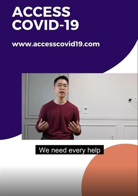김씨가 만든 ‘액세스코비드19닷컴’(accesscovid19.com) 웹사이트 홍보 영상 중 일부.김건호씨 제공