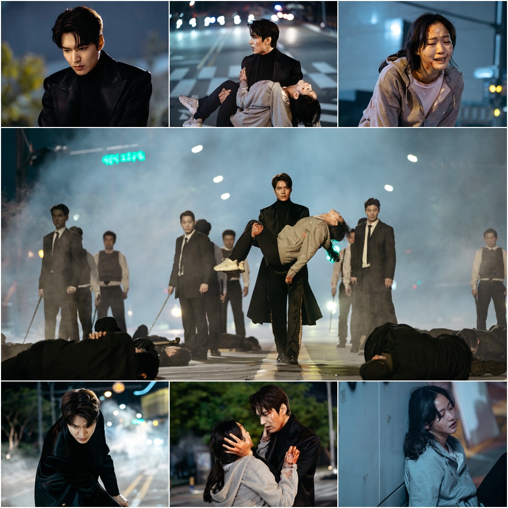 Lee Min-ho and Kim Go-eun, the King-Eternal Monarch, unveiled the bloody battle rescue scene, which was full of gunfire, and foreshadowed the brutal fate.SBS Golden Lot Drama The King - Monarch of Eternity is a parallel fantasy romance drawn by Yi Gwa (the Liao) type Emperor of Korea who wants to close the door (the Eternal Monarch) and the Moon-Gwa type South Korea detective Jeong Tae-eul who wants to protect someones life, people, and love through Confidential Assignment, which crosses the two worlds. ...In the last 10 episodes, Lee Min-ho and Kim Go-eun, who had been confidentally assigned to balance the two worlds, were experiencing trials due to the counterattack of Lee Rim (Lee Jung-jin), who learned this.Lee, who faced the reverse Irim in 25 years, missed Irim in front of him due to the counterattack of the watering team, the subordinates of Irim, and had to suffer the death of Lee Jong-in (Jeon Mu-song), the closest neighbor.In addition, Jung Tae-eul was found to be a DDanger when he was found to be investigating Lee Sung-jae of the face like Lee Rim in South Korea.Lee Min-ho and Kim Go-eun are raising tensions as they are caught in the battle scene that faced the most intense DDanger since their first meeting.In the play, Lee and Jung Tae meet in the middle of a battlefield full of gunshots.Lee is filled with Danger in the vast space, spitting out a spleen roar, holding the fallen state with a determined expression.Moreover, Jung Tae-eul, who has been in Lee, is saddened by his terrible troubles as if revealing the traces of bad fighting.I wonder how DDanger, who is desperate for a couple, has developed and how the couple who have given a harsh fate can protect their love firmly.Lee Min-ho and Kim Go-euns Crude Fate Two Shots in a Bloody Battlefield was filmed in Busan at the end of April.In order to express the dramatic encounter between Igon and Jung Tae in the battlefield in the drama, various cameras, special effects devices and various equipments were mobilized.As it was a magnificent scale shooting, Hannah Jeter went to the preparations of the staff as well as actors such as Lee Min-ho and Kim Go-eun.Lee Min-ho and Kim Go-eun, who checked thoroughly from rehearsal to Hannah Jeter, threw their whole body and threw their whole body when they went into the filming, and the staff also poured their heart and heart.The spectacular scenes of parallel World romance, which is brutally fateful due to the fantastic strongest teamwork of actors and staff who have done their best, have been completed.Lee Min-ho and Kim Go-eun made a sad narrative with their eyes and made the scene breathe, said the producer, and added, I would like to expect a lot of todays broadcasts that will be a love story through dramatic progress of Lee and Jeong Tae-eul.Meanwhile, the 11th episode of The King - Monarch of Eternity will air at 10 p.m. on the 22nd (today).Photo = Hua-dam Pictures