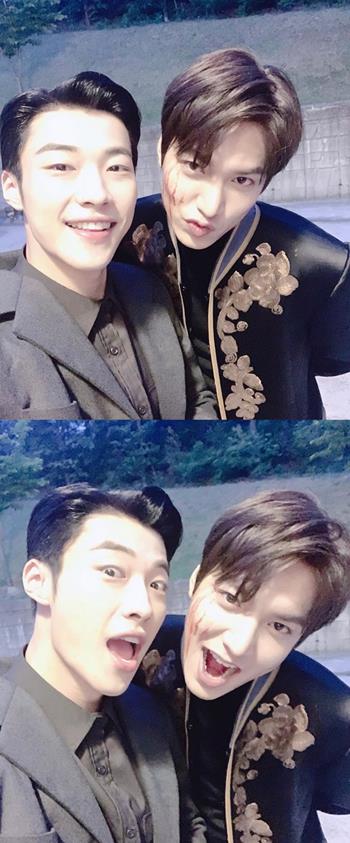 Actor Lee Min-ho has released a two-shot with Woo Do-hwan.Lee Min-ho posted two photos on his SNS on Wednesday with Woo Do-hwan.In the public photos, Lee Min-ho and Woo Do-hwan, who are standing in a friendly manner and taking pictures, are included.The warm visuals stand out from the two people who are making playful faces.Meanwhile, Lee Min-ho Woo Do-hwan is performing in SBS Drama The King: Lord of Eternity.