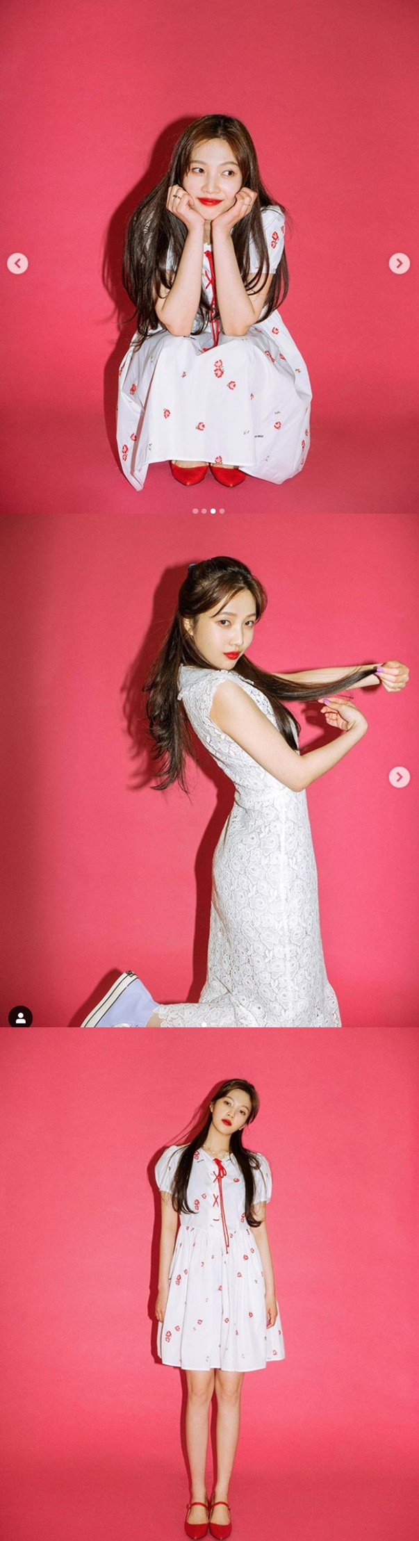 Group Red Velvet Joy has released nectarJoy posted several photos on his Instagram on the 16th with an article entitled Pink.In the photo, Joy was sitting in front of a pink wall and smiling shyly.Wearing a white one piece with a red flower pattern, it emanated both innocence and cute charm, which made the fans excited.The fans who encountered this admired her beauty in the picture, saying, It is so cute, The end of the pure lovely, The picture restaurant Joy sister, and There is no color that is not good.On the other hand, Joy appeared on the SBS entertainment program Real Basketball, Handsome Tigers which last March.Photo Joy SNS