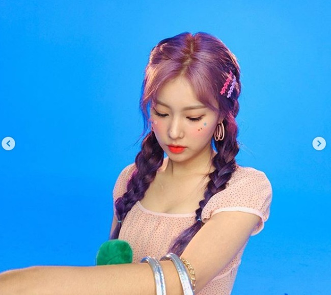IZ*ONE Kang Hye-won flaunts Leeds Beautiful lookKang Hye-won posted several photos on June 19th with an article entitled See you later on the IZ*ONE official Instagram.Kang Hye-won in the photo is making a lovely look with heart-shaped sunglasses, doubling her mysterious charm with purple hair color.Especially with the comeback, Leeds Beautiful looks caused a heartbeat.The netizens who watched this responded such as It is really beautiful and Goddess Gwangbae.