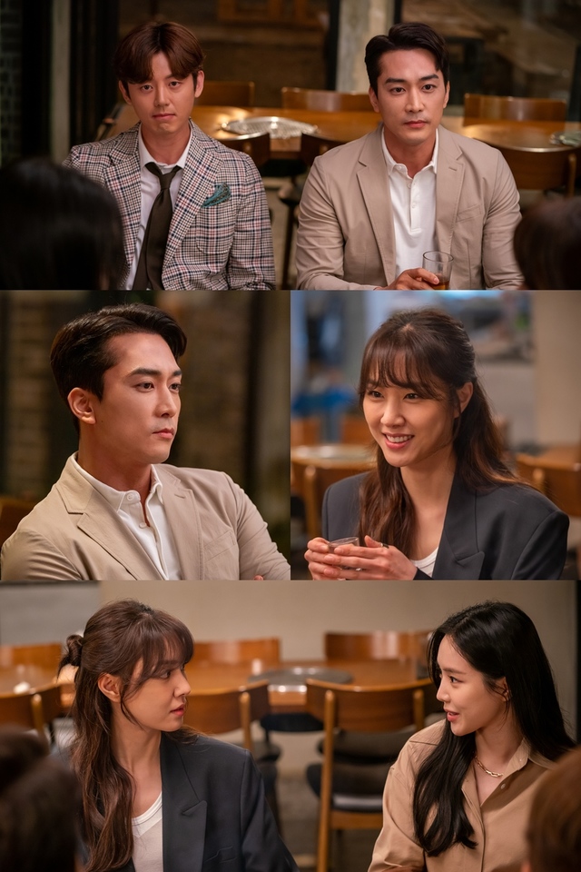 In the MBC TV drama Want to Have a Dinner broadcast on the 22nd, Kim Hae-kyung and Woo Ji-hee noticed each others heart and hinted that love would start to sprout in earnest.In addition, the affection of Jung Jae-hyuk (Lee Ji-hoon) and Noel (Son Na-eun) to regain First Love are also expected to intensify, adding tension.In the pre-released scene photos, Kim Hae-kyung, Woo Do-hee, Jung Jae-hyuk and Jin Noel gather together to catch the eye.It is expected that four peoples day-long nervous breakdown will be expected to win love in a complicated relationship with First Love and a new Thumb.I wonder what kind of story would have come and gone in the atmosphere of strange tensions. I am curious about the square romance without a single backdrop between four people.