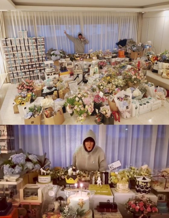 Actor Lee Min-ho has received numerous Gifts for her birthday.Lee Min-ho posted a picture on his 22nd day with an article entitled Thank you to all those who made the day special without special things in his instagram.In the public photos, a huge amount of Gifts lie in front of Lee Min-ho.Lee Min-ho also posted the video, saying, I will turn off that Candlelight next year.Lee Min-ho blew as hard as he could towards the cake Candlelight in the middle from the back of the Gift pile, but he did not turn off Candlelight.Lee Min-ho laughed, saying, This is not possible? when he repeatedly failed in several challenges.The netizens who responded to this responded such as Happy Birthday and It is a big hit, also a world class.Meanwhile, Lee Min-ho appeared in the SBS drama The King: The Monarch of Eternity, which ended on the 12th.