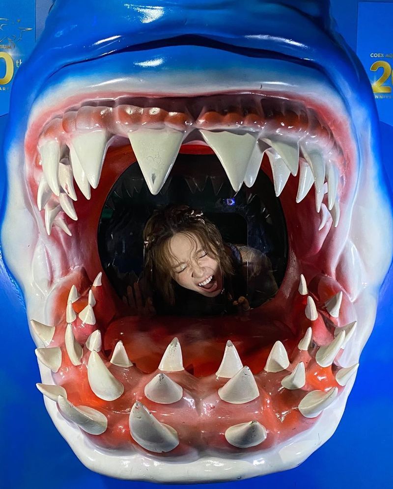 Group Girls Generation Taeyeon has revealed its current status.Taeyeon posted several photos on her Instagram account on June 24.In the open photo, Taeyeon emits pure beautiful looks in front of the aquarium.Photos taken inside the Shark mouth sculpture were also released. The netizens who watched the photos responded It is so beautiful and It is in the Shark mouth.Meanwhile, Taeyeon will release a live video of the Happy (Happy) summer version on June 26th.