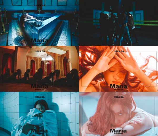 On the 29th, MAMAMOO Hwasa, who is about to make a comeback to Solo, released the title song Maria teaser video.Hwasa released a teaser video of the title song of debuts first mini album Maria through official SNS at 0:00 today (24th), and opened a solo comeback.In the video, Hwasa is hanging in the bathtub with a faceless face in the police line.Amid the uninterrupted camera flash and the people who restrain it, the thorny crown and the tense BGM maximize the cool atmosphere.Hwasa will release its first mini album Maria through various music sites at 6 pm on the 29th.