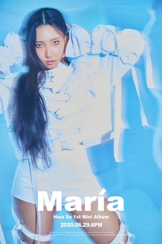 MAMAMOO Hwasa has released the first Mini album Maria Teaser image.Hwasa showed the teaser image of the first mini album Maria through the official SNS at 0:00 on June 25, and raised the heat before the Solo comeback.In the open photo, Hwasa is a challenging figure wearing a rough and hard white costume.Like buckle-filled costumes, the enterprising and imposing charm of wanting to be free from prejudice and oppression is impressive.Hwasa has released a teaser image with a fascinating and deadly charm, followed by an additional image of a dignified girl crush, which has raised the expectation of a new song Maria.Hwasa announces its first mini album Maria at 6 pm on the 29th.Hwasa completed her first mini album with unique charm as she made her comeback to Solo in a year and four months after the Solo debut song Dumb.Hwasas own song, as well as Daesenam Zico and DPR LIVE, participated in the album.Hwasa will also participate in the title song Maria and composition, and will reveal his presence as a solo musician.hwang hye-jin