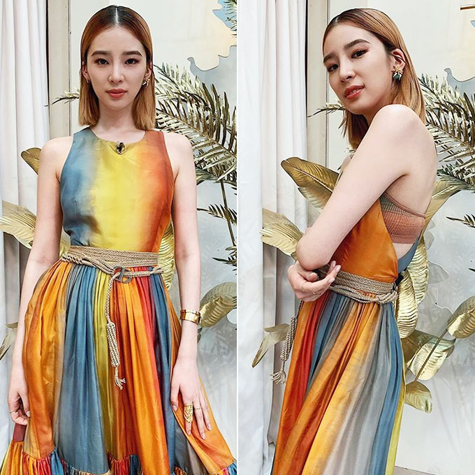 Actor Han So Hee, Lee Sung-kyung, Model Irene, and group (girl) children Mi-yeon showed off their different charms by Choices the same dress.Han So Hee, Lee Sung-kyung and Mi-yeon wore a stylish sleeveless long dress with a colorful color in the fashion picture, and Irene released the dress in his instagram.They showed off their own charm by digesting all the same dresses with different styling.Han So Hee, who lightly lowered her bangs with wave, produced an elegant atmosphere by creating a half-bundled hairstyle.Han So Hee put his hair up and tied like a cute bun hair to complete an elegant refreshing style.Lee Sung-kyung was a lovely charm with a style that tied up a richly inflated orange hair in a dress with colorful colors and a richly pleated skirt.Lee Sung-kyung wore vintage rope sandals with a glamorous dress, and held a tote bag with fresh plants to create a Supernatural atmosphere.Irene matched a vintage raffia belt to a long stretch of long dress, and added points with a luxurious Gold accessory.Irene, who produced a single-headed hair with a 5:5 garma, completed a stylish style with a large star-shaped earring, a thick gold bangle and a colorful gold ring.Layered with a stylish knit top by Taidai Print, Irene showed off her Model down sense, which revealed a back-up wrapped in an X (X) ruler.Mi-yeon created a unique atmosphere by crossing the sleeves of Dress, designed with a straight strap on the round neckline, in the form of X (X).Choicesing vintage knit tops with a dress inner, Mi-yeon completed a refreshing look by directing the taidai print to reveal as she crossed the dress sleeves.Also, as Choices the dress that reveals the back, Mi-yeon reveals the line with a low-brown hairstyle that lightly lowered the hair and makes use of Supernatural charm.Dress made of smooth silk material, features a variety of colored tidai stripes reminiscent of sunset.The back line is revealed, and the elegant silhouette is produced with a design that is full of wrinkles.Model, who climbed the runway, saved the Silhouette by wearing a gorgeous long dress with a buckle with raffia material and Diors initials CD.Here, Model produced a Supernatural mood by wearing beige sandals with a slender X (X) strap added, vintage bead bracelets, necklaces and gold flower-shaped earrings.Stars in Taidai Dress for 8.3 million won...like clothes feel different.