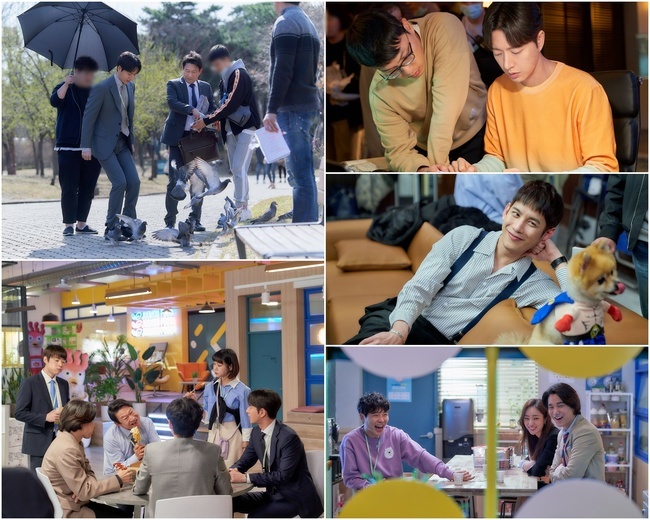 Lame International released an undisclosed still cut ahead of End.The production team of MBC Tree Drama Lame Internet (play/Shin So-ra, directing/male voice actor, production/studio HIM) released a large number of still cuts at the shooting site that had not been opened in the meantime on June 30.In the released image, the film caught the attention with photos that could feel the atmosphere of the Lame International teams cheerful scene, and the screen still cut that was not released on the main broadcast.The once-scene steelcut, which was a former employee of the Intern Food The Intern, made a wooden house to play with his son, Kim Eung-soo, at the house of Lee Man-sik (Kim Eung-soo), is a welcome sight to see the ingenious appearance of The Intern Park Hae-jin.In addition, Park Hae-jin, who is seriously discussing with director Nam Woo before Acting, from the image of veteran duo Kim Eung-soo and Son Jong-hak (played by Ahn Sang-jong) of Lame International, Park Ki-woong (played by Namgung Junsu), Han Ji-eun (played by Italy), and Roh Ji-eun (played by Lee Tae-eun), who pose as if they were friendly three brothers and sisters You can also see the appearance of Jong-hyun (played by Joo Yoon-soo) and the marketing sales team that gathers in one place and enjoys eating hot dogs.Park Su-in