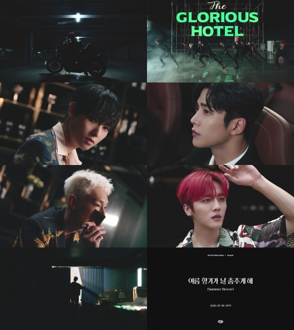 The group SF9, which is about to come back on the 6th, unveiled a new song Music Video Teaser with hot Summer energy, raising expectations for a comeback.FNC Entertainment, a subsidiary of SF9, unveiled its music video pre-release schedule with the second music video Teaser of the eighth mini album 9loryUS (Glorys) title song Summer Body Chemistry Dances Me (Summer Breeze) on the official SNS on the 3rd.In the open Teaser, SF9 captures the attention with its deepening visuals and dance lines along with the background of various ROWONs such as motorcycles, convertible cars, waste factories, and hotels.SF9, which appeared facing the pouring bright light, will present the group dance of the new song Summer Body Chemistry to dance me in the background of the neon sign with The GLORIOUS HOTEL.The video is finished with the bright light that shines on the members gradually getting darker, raising the curiosity about the main part of Music Video.In particular, SF9 will raise interest in the new song by pre-release the music video of the new song Summer Body Chemistry to dance me through the official YouTube channel of SF9 at 0 am on the 6th before the release of the sound source.SF9s new song Summer Body Chemistry Lets Me Dance (Summer Breeze) is a house genre song featuring a free ROWON Summer mood, which can feel the summer energy of SF9 with a special harmony of energetic vocals, acoustic guitars and trendy synth sound.Meanwhile, SF9s mini-8 album 9loryUS will be released on July 6 at 6 pm on the main music site, and the title song Summer Body Chemistry will make me dance (Summer Breeze) Music Video will be premiered at 0 am on the 6th.