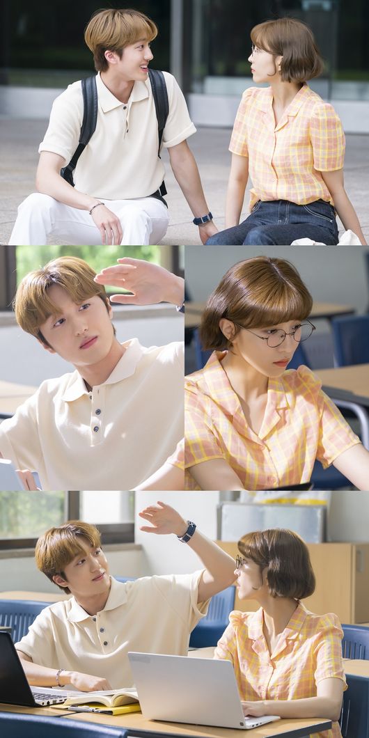 Ive been to once. Lee Cho-hee and SF9 Kang Chan-hee are drawn in a full-fledged meeting.In the 61st and 62nd KBS 2TV weekend drama Ive Goed Once (playplayed by Yang Hee-seung, An-Am, and Director Lee Jae-sang), which will be broadcast on the 11th, a picture-like Lee Cho-hee (played by Song Da-hee) and SF9 Kang Chan-hee (played by Support) will be unfolded and the audience will be put on the house theater.Previously, with the appearance of support (SF9 Kang Chan-hee), a dark shadow was cast on the Dajae (Dahee X Park Jae-seok) couple.This is a picture of Park Jae-seok (Lee Sang-min), who was shocked by the fact that the support of the levy team who took care of Song Dae-hee was a man, not a woman.Moreover, support was embarrassed by Park Jae-seok, who introduces himself as Song Dae-hees boyfriend, and he was nervous when he said, Will you come back again?In the meantime, Song Dae-hee and supports heartfelt moments are revealed and laugh.Song Dae-hee, who is looking at the laptop as if he is concentrating on the task, and the support that is covering the sunlight pouring on her.In the expression of support who is making Smile while watching Song Dae-hee, it is the heart of those who feel the excitement.Unlike support, which is smiling brightly, Song Dae-hees expression, which seems to be somewhat embarrassing, predicts something between the two.Earlier, she had been standing by her side and had expressed discomfort to Song Dae-hees boyfriend, Park Jae-seok.I wonder what the story has come between them.With the emergence of straight-line younger support, it is expected that the romance of Dajae couples will not be smooth, and the direct romance of support will add to the wave of their campus life.Studio Dragons Provides Bon Factory