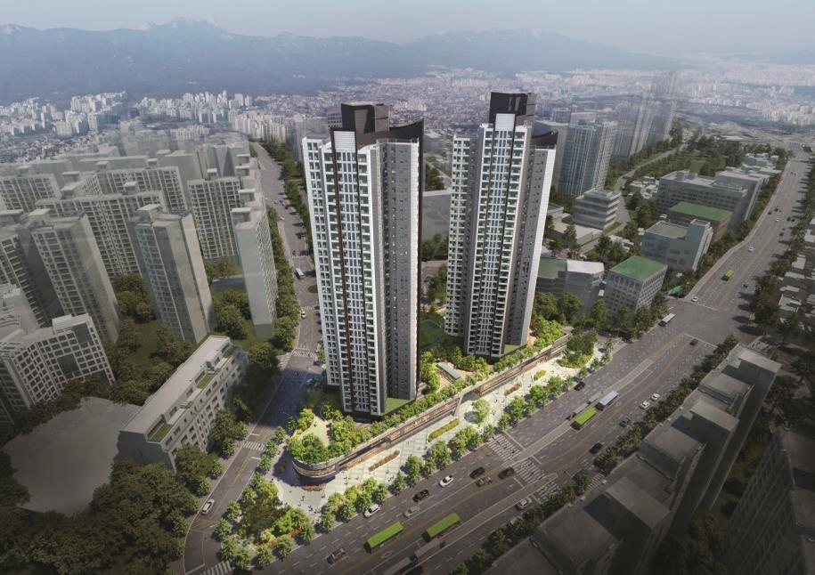 트윈 아파트 투시도