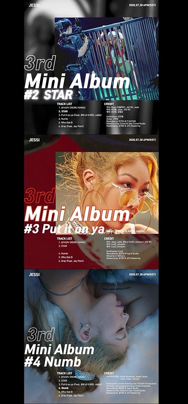 Combag Jessie unveils new song Snowy Sister MV Teaser...Strong Charisma Jessie released the title song Snowy Nunna music video Teaser 1.P NATION, a subsidiary company, uploaded the first teaser video of Jessies third mini-album NUNA (sister) title song NUNU NA (NUNU NA) music video through the official SNS channel at 6 p.m. on July 27.Jessie is overwhelming the surroundings with an intense charisma just by appearing in the open Teaser.Then, the dynamic performance with the dancers, which starts with the addictive hip-hop trap sound, which is cold in the ear, amplified the curiosity by foreseeing the development of powerful songs.Prior to this, the song Put it on ya from the 24th Days to 26th of the new album was recorded.Spoiler images of BM of KARD, nafla), Numb and STAR were also released sequentially.Jessie and BM in trendy and hip rhythm, Naplas lapping captivates the ears Put it on ya (Feat).Based on the BM of KARD, nafla), based on the 808 sound, the song soundtrack highlights from Numb, which features Jessies emotional voice, and STAR, which can confirm Jessies sweet reverse R & B vocal charm on acoustic guitar riffs, and continued to raise expectations for new news.NUNA is a new mini album released by Jessie in about three years. It includes title songs Snowy Nunna, STAR, Put it on ya (Feat).In addition to BM of KARD, nafla), and Numb, it consists of six tracks, including the existing songs Who Dat B and Drip (Feat. Jay Park).pear hyo-ju