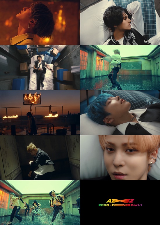 The group ATEEZ released a video of the music video Teaser of Inception, which is hot.Inception is one of the candidates for Ateezs new album Xero: Sea Fever Part 1 (ZERO: FEVER part.1) and deciding this activity song.It had a close race with another candidate song THANXX until the end of the vote, and the results will be released at a comeback show concert.The Inception music video Teaser video, which was released through Atezs official SNS account on the 27th, drew cheers from fans from the summer that caught the eye with the deadly charm of the member torch.The 28-second video, lying on the bed and closing its eyes, begins with the appearance of Atez members who seem to be suffering from nightmares.The dreamy melody and the lyrics Im in love ring, amplifying the feeling of floating in the dream, and the members in another space pass quickly by the cross cut.Then, following the flickering light, Min-gi, who is dancing a song, a woman sitting alone in a space where a new feather falls down, the bell of a burning basketball court, and the torch of a burning classroom, Atez, who throws himself out of the middle of a classroom filled with water and plays intense dance, comes to the attention.This teaser video, which makes the heartbeat of viewers pound with the beat of BGM getting faster, ends with members breathing in surprise and opening their eyes in their dreams.Meanwhile, Ateez will hold an online comeback show Atez comeback show concert air cone Xero: Sea Fever Part 1 (ATEEZ COMEBACK SHOW CONCERT AIR CON ZERO: FEVER Part.1) at 10 p.m. today (28th), and will hold a new album Xero: Sea Fever Par 1 tomorrow (29th) at 6 p.m. We are releasing the T1.Photo: KQ Entertainment