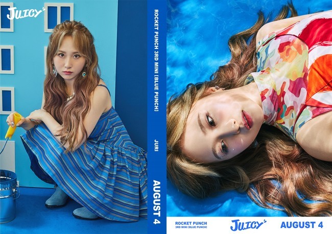 Group Rocket Punch (Rocket Punch) has released its members Teaser content.Rocket Punch presented the concept film on July 30th with the personal image of Juri Ueno and Dahyun through the official SNS channel.In the public image, Juri Ueno and Dahyun boasted a blue visual with a blue background that matches the mini 3rd album BLUE PUNCH and staring at the front in a blue dress.In another image, Juri Ueno caught her eye with colorful patterns of costumes and cubic eye decor, while Dahyun created a dreamy atmosphere with red hair color.The two mens glamorous divergence was not the end here: Juri Ueno and Dahyun released a blue-colored concept film reminiscent of the sea, stirring fans hearts.He posed various poses with cute props and showed a smile full of refreshingness.Especially, the beat and the listening melody melted into the concept film, raising the expectation for the title song JUICY of BLUE PUNCH.Rocket Punch has raised interest in comebacks, releasing Teaser content from all its members.Rocket Punch will release music video Teaser and highlight medley in the future and will show fans hints about BLUE PUNCH.Indeed, fans are curious about what the hint of BLUE PUNCH to Rocket Punch will tell.Rocket Punch will release its mini-three album BLUE PUNCH at 6 pm on August 4.hwang hye-jin