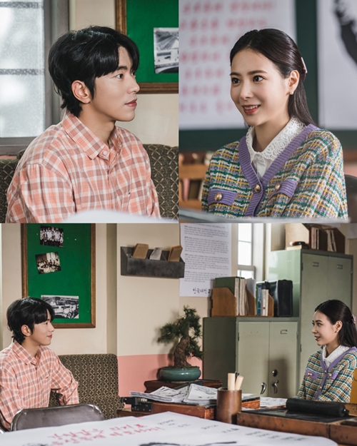 Yoon Hyun-min and Kim Da-yes friendly two-shots are caught and cause curiosity.In the 10th KBS2 monthly drama The Guy Is the Guy (directed by Choi Yoon-seok, Lee Ho/playplayed by Lee Eun-young/produced Aiwill Media), which will be broadcast on the 4th, it is foreseen that memories of past lives kept by Yoon Hyun-min (played by Hwang Ji-woo/Kim Jin-ho) and Kim Da-ye (played by Kim Soo-jeong) will unfold.Kim Soo-jeong (played by Kim Da-ye) showed a special affection by going out to meet with a bourse when Kim Jin-ho (played by Yoon Hyun-min) appeared late at MT.In addition, Kim Jin-ho is shocked to witness the scene of kissing Song Min-joo (Hwang Jung-eum) on the forehead through the door of the student council room.Kim Jin-ho and Kim Soo-jeongs secret meeting in his recall raises questions.The two people who met in the student council room are giving a strange atmosphere, and the curiosity is amplified by the reason why the two people who thought they were seniors and juniors of the school met.Kim Jin-ho, who smiles at Kim Soo-jeong, feels an intimate atmosphere and makes me wonder about the relationship between the two.Kim Soo-jeong, who is making a shy smile 180 degrees different from the poisonous present, is curious about what happened between Kim Jin-ho and her for decades.