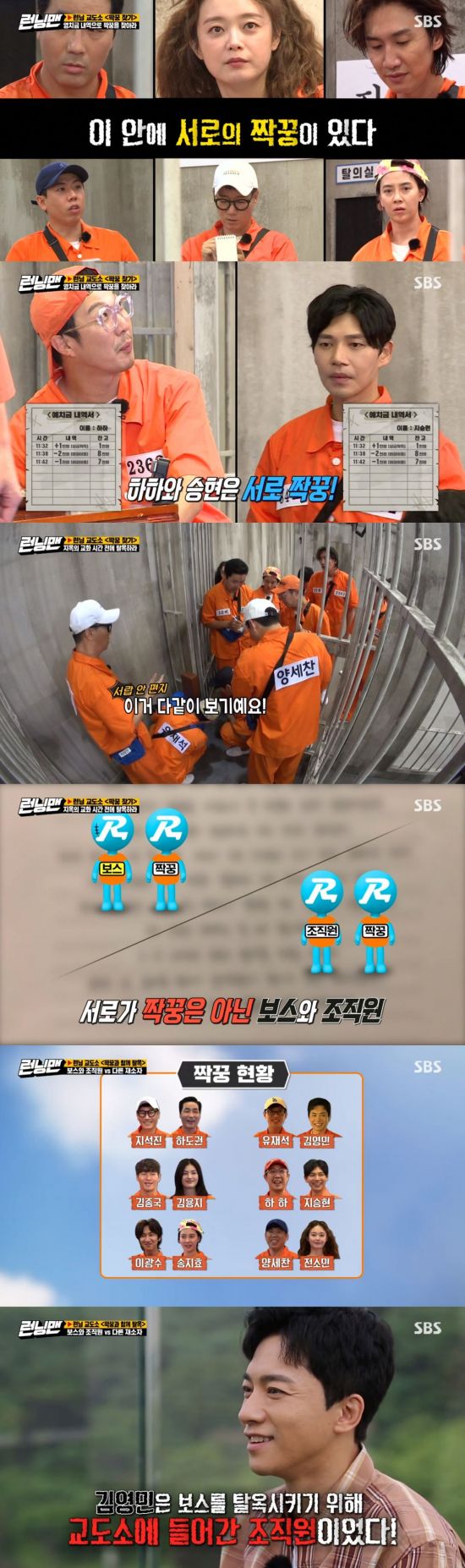 Kim Jong-kook and Kim Yongji won the SBS Running Man escape race broadcast on the afternoon of the 9th.On the day, Running Man was conducted as a prison escape race.Kim Yung-min, Ha Do-kwon, Ji Seung-hyun and Kim Yongji appeared as guests and participated in the race.Ha Do-kwon, who came out of Seoul National Universitys vocal music department, called a verse of O Solemio and admired the members.Ji Seung-hyun revealed that he appeared in the drama with Song Ji-hyo and Jeon So-min, who recognized Song Ji-hyo but did not recognize him.However, Yoo Jae-Suk also laughed and laughed when he forgot that he had performed with Ji Seung-hyun in the past.Kim Yung-min was actually a well-spoken 13-year-old husband, unlike the World of Couples character.At this time, Yoo Jae-Suk mentioned the song Out of her and Kim Yung-min said it was a favorite song.So when Yoo Jae-Suk was in the lead, Kim Yung-min started dancing to the song and made the members laugh.The members had to find their own pairs, which benefited from the pairs and gained In-N-Out Burger, so they could reason with the results of the game.The first mission started rugby Kyonggi, which was a Kyonggi, with men tied up hands and feet and women tied up.Team Konyaspor team Ji Suk-jin - Yang Se-chan - Song Ji-hyo - Ha Do-kwon, blue team Kim Jong-kook - Haha - Kim Yung-min - Kim Yongji, yellow team Yoo Jae-Suk - Lee Kwang-soo - Jeon So-min - Ji Seung-hyun So, we divided them into three teams.The Konyaspor team looked the weakest, but with unexpected propaganda, Ji Suk-jin admired it as we are so good.But in the end, Kim Jong-kooks performance won the blue team.In the meantime, when Kim Yung-mins name tag was changed to golden, the members doubted that Kim Yung-min won the defense right at the canteen.I could go to the canteen and say, I came to draw a big picture, and buy a disposable defense.On the other hand, the pairs were Ji Suk-jin - Ha Do-kwon, Yoo Jae-Suk - Kim Yung-min, Kim Jong-kook - Kim Yongji, Haha - Ji Seung-hyun, Lee Kwang-soo - Song Ji-hyo, Yang Se-chan - Jeon So-min.The members who succeeded in opening a drawer with a hint with a secret number that they found out by combining the prisoners number of the youngest members found out that one member was put in to save Bose Corporation.If the member of the organization succeeds in breaking out with Bose Corporation, Bose Corporation will win, and if Bose Corporation is in-N-Out Burger, the member will become the next Bose Corporation.Now we had to figure out who was the member and Bose Corporation.Among the members, Kim Yung-min was the member, Bose Corporation was Ji Suk-jin; Ji Suk-jin noticed that Kim Yung-min was the member.However, the members suspected that Ji Seung-hyun was Bose Corporation.The note found in the cleaning toolbox then said that it could exchange five name tags and five digits.Ji Suk-jin, Ha Do-kwon, Kim Yung-min and Yoo Jae-Suk colluded to escape.At this time, Ha Do-kwon, who was collecting a name tag for his son, released four name tags.In the absence of one chapter, Ji Suk-jin takes the name tag of Yoo Jae-Suk and receives the number.But Ha Do-kwon, who puts a paper with a password in his mouth, decides to receive the product and hands the number to Kim Jong-kook.In the end, Kim Jong-kook and his partner Kim Yongji became the final winners.Kim Jong-kook, who received the product, handed the product to Ha Do-kwon, who gave him the number.SBS entertainment Running Man is broadcast every Sunday at 5 pm.