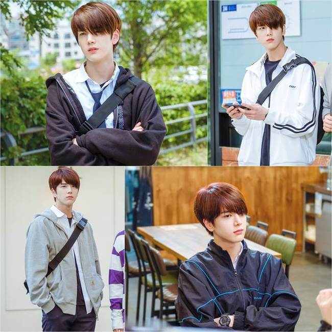The Boyz Younghoon tore to the ground and boasted a visual.Kakao M released the original digital drama Love Revolution scene still cut on August 19th.The Love Revolution is a new concept gag romance that contains the dreams, friendships and love of teenagers, centered on a couple of charming and genuine son Gong Ju-young (Park Ji-hoon), who is at a glance against the harsh information high goddess Wang Ja-rim (Irubi).The original Web toon and the actors with a warm charm with a synchro rate of 200% have been cast, making it one of the expected works in the second half of the year due to the popularity of the visual restaurant drama that can not be taken off.In the scene still cut released on this day, Younghoon transformed into a chic charm Lee Kyung-woo.The long bangs that cover one eye, the trademark of the original Web toon character, also boasted a perfect proportion of the tall, shaved face, and uniform fit as well as the cold cold style.It is a luxury visual that even has a mysterious atmosphere with a cold expression and eyes added, and even the usual appearance of standing at the bus stop or watching a mobile phone stimulated the index.Especially, it showed a different charm with the appearance of a high school student who is different from the charisma shown in the stage of The Boyz.A little loose tie, a hood and a bag that are worn casually, and ordinary high school styling reminds me of a real boyfriend or a popular school senior and makes the viewers smile.Lee Kyung-woo, played by Younghoon, is a chic, playful and secretly warm character with a lover, Gong Ju-young, so expectations for Lee Younghoon, who is attracting attention with warm visuals, are getting higher.Younghoon, who is challenging acting for the first time, is charmingly digesting the chic, warm, playful Lee Kyung-woo character, the production team said. Please expect Lee Kyung-woo and another Younghoon Lee Kyung-woo.
