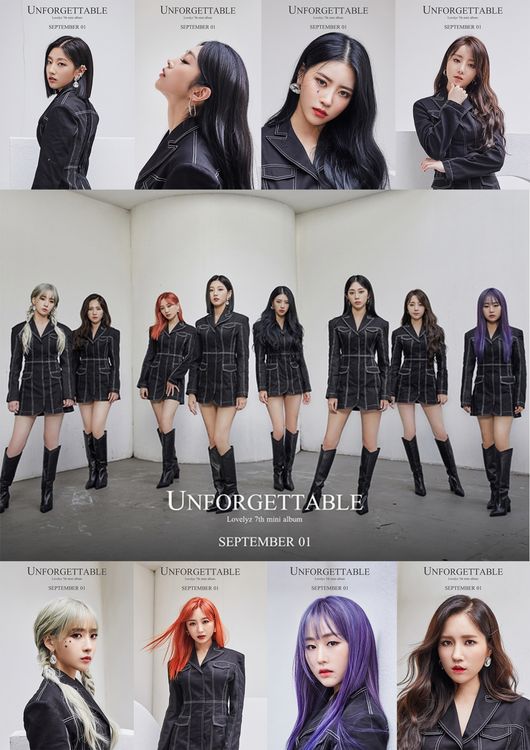 Group Lovelyz has released its first concept photo, full of chic charm.Woollim Entertainment opened its group and personal concept photo of Lovelyz Mini 7 UNFORGETTABLE through the official SNS account at 0:00 on the 19th.Lovelyz in the concept photo is wearing a black suit and radiating charisma.Lovelyz, who showed off his unique Aura just by standing still, caught the attention of fans with deep eyes and chic atmosphere.In the Lovelyz personal concept photo, which was released in succession, it is noteworthy that he tried to transform into a hairstyle of various colors.Here, unique accessories have highlighted the individuality of Lovelyz members.When the concept photo of Lovelyz, which has never been seen before, was released, fans raised expectations for Lovelyzs new album.Lovelyz, who announced the fantasy story with a dreamy atmosphere in the coming video on the 17th, plans to release another concept photo on the 20th and release hints about UNFORGETTABLE.Along with this, various contents such as trailer video and music video teaser are waiting for Lovelyz fans.On the other hand, Lovelyz will release the mini 7th album UNFORGETTABLE on September 1st and start full-scale comeback activities.Woollim Entertainment