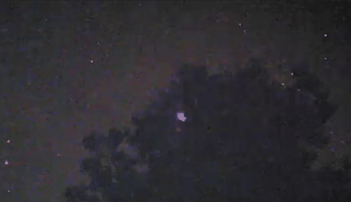 지난 7월 18일 밤 11시 15분, 미국 오하이오주에서 포착된 미확인비행물체 영상(출처=NUFORC)