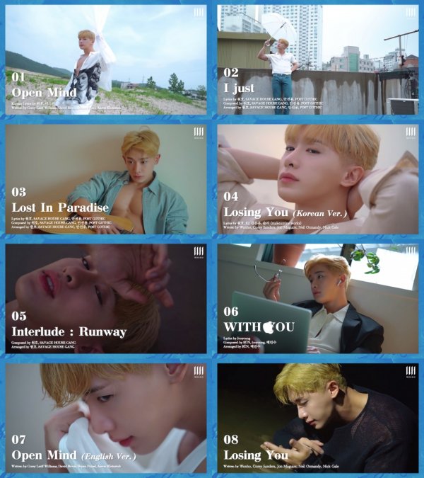 Wonho, who is about to release Solo debut, released a preview video that will allow you to listen to all new albums in advance.At 8 p.m. on the 1st, agency Hi-Line Entertainment uploaded a preview video of Wonhos Solo debut album Love Synonym #1: Right for Me (Love Sino #1: Light For Me) on its official YouTube channel.The video, which consists of about three minutes, captures the eyes and ears of fans around the world with a total of eight track highlights and Wonhos shining visuals on Love Synonym #1: Right for Me.Starting with the title song Open Mind in a dreamy atmosphere, I Just, which is impressive with beautiful melodies spreading in calm loneliness, and the popular song Lost In Paradise, which is combined with intense beats, Losing You, which is pre-released as a global version, and WITH YOU, which can feel the voice of sensual Wonho. It delivered a colorful atmosphere of Wonho.In particular, the title song Open Mind was powered by global producers such as Latif (Latif), David Brook (David Brook), Frequency (Prequency), and Aalias (Alias), who worked with famous foreign artists, and Wonho participated in the songs own writing and improved the perfection of the song.The title name of the debut album Love Synonym means that it shows another start of Wonho ahead of Solo debut, which means a commitment to actively communicate with global fans by giving a new definition of love.Wonho has signed a contract with Maverick (MAVERRICK), a well-known management company in the United States, and has announced global activities. Therefore, it will collaborate with local producers in the United States to create new musical synergies and perform globally.Wonhos Solo debut album Love Synonym #1: Right for Me (Love Synonym #1: Light for Me) will be released simultaneously at 1 p.m. on the 4th (Korean time) in Korea and the United States, and will hold a debut showcase on the same day to meet global fans.