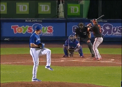 피어슨의 초구 패스트볼(출처=MLB.com)