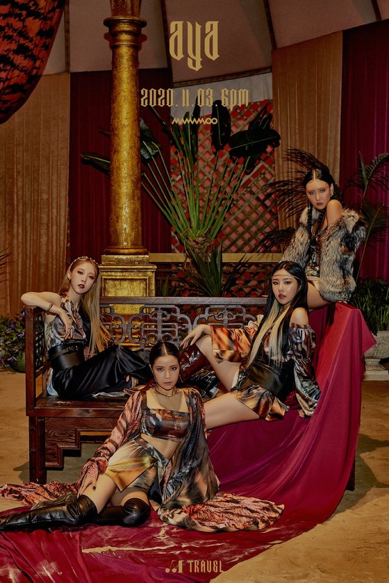 MAMAMOO has a different visual like Native Americans in the United States Doll.MAMAMOO launched its new Mini album Travelzoo (TRAVEL) title song Sei Ashina (AYA) concept photo on the official SNS on the 26th, and started a full-scale comeback countdown.In the photo, MAMAMOO showed bold and cool charm with a costume of wild animal print.The members who sat on the chair in the exotic background caught their attention with intense eyes and expressions that match the provocative and sensual pose.In the title song Sei Ashina (AYA) for the new Mini album Travelzoo (TRAVEL), it foreshadowed a bold and wild atmosphere.MAMAMOO, which swept the domestic and overseas music charts with its pre-release song Dingga, launched a positive comeback signal.MAMAMOO will announce its new Mini album Travelzoo (TRAVEL) at 6 p.m. on the 3rd of next month, and then host Mnets comeback show MONOLOGUE at 9 p.m.