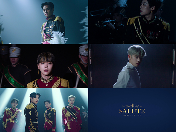 The first music video teaser video of the group AB6IX (AB6IX) new album title song SALUTE (Salute) was released.Brand New Music released its third EP SALUTE title song SALUTE Music Video Teaser, which will be released on November 2 through AB6IXs official SNS channels at 12 pm on October 27th.In the teaser video, which captures both the intense drum sound and the unique chorus chorus, AB6IX showed off its unique presence by revealing its aura in colorful uniforms.This magnificent scale of video with the addition of thefty marching band Performance has given viewers an overwhelming sense of immersion that makes them unable to take their eyes off for a moment, further raising expectations for the album.In particular, AB6IXs new song SALUTE is a title song of the past that will prove the remarkable growth of AB6IX with perfect lyrics and tense beats that are full of the spirit and determination of AB6IX members who dream of a new leap.Park Su-in